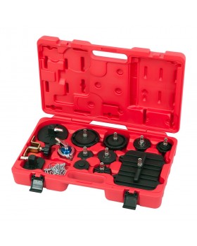 Набор приспособлений для замены тормозной жидкости, 6 л, комплект крышек адаптеров, 17 пр. МАСТАК 10-foto2