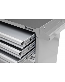 Тележка инструментальная серии «ОПТИМА», 5 полок и отсек, серая МАСТАК 522-05581MG-foto3