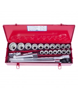 Набор торцевых головок с принадлежностями 3/4&quot;, двенадцатигранные, 21-50 мм, 23 предмета KING T-foto3