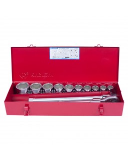 Набор торцевых головок с принадлежностями 3/4&quot;, шестигранные, 22-50 мм, 14 предметов KING TONY -foto2