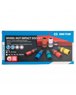 Набор глубоких ударных торцевых головок 1/2&quot;, шестигранные, 15-22 мм, 7 предметов KING TONY 449-foto2