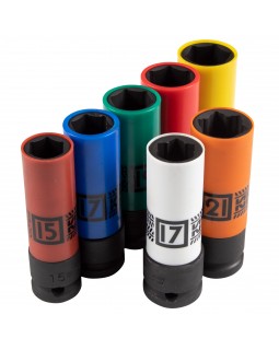 Набор глубоких ударных торцевых головок 1/2&quot;, шестигранные, 15-22 мм, 7 предметов KING TONY 449-foto4