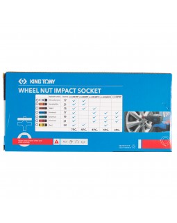 Набор глубоких ударных торцевых головок 1/2&quot;, шестигранные, 15-22 мм, 7 предметов KING TONY 449-foto7