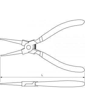 Щипцы для стопорных колец «прямой сжим» 180 мм-foto2