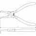 Щипцы для стопорных колец «загнутый сжим» 180 мм