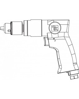 Дрель пневматическая с реверсом, 1800 об/мин, патрон 10 мм-foto2