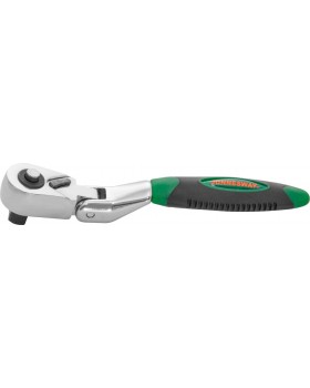 Трещоточная рукоятка мини 1/4"DR, 60 зубцов с гибкой головкой