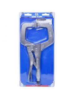 Зажим с фиксатором 280 мм, С-образный, с подвижными губками KING TONY 6625-11-foto3