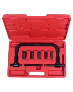 Рассухариватель клапанов универсальный, струбцина, кейс, 7 предметов МАСТАК 103-10006C-foto2