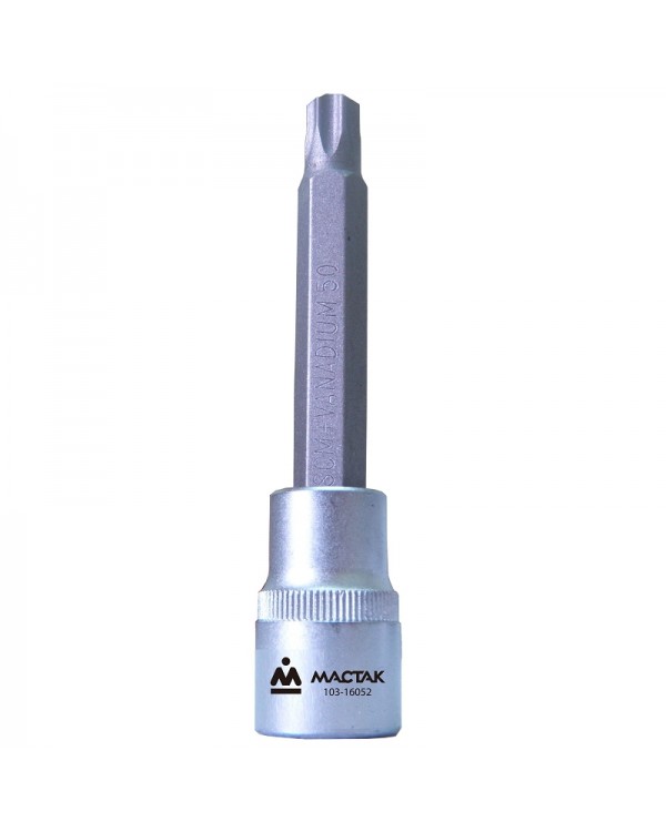 Насадка (бита) торцевая 1/2&quot;, TORX, T52, L = 140 мм, для ГБЦ VAG МАСТАК 103-16052